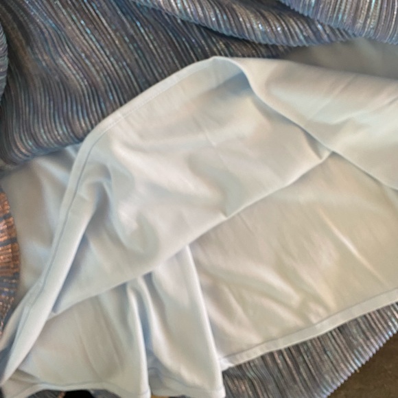 NWT Nightway Metallic Blue & Rose Gold Gown Size 12 - Picture 14 of 16